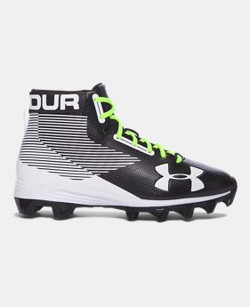 Boys' UA Hammer™ Mid Rubber Molded Jr. Football Cleats 3 Colors $44.99