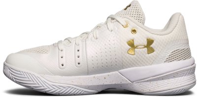 under armour white and gold volleyball shoes