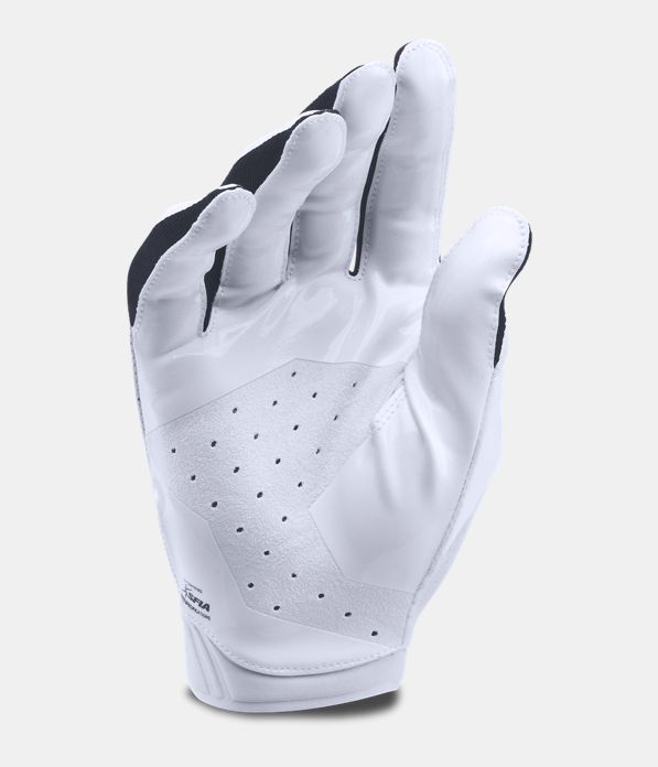 Men's UA Sizzle Football Gloves, White,