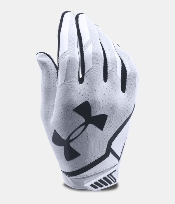Men's UA Sizzle Football Gloves, White,
