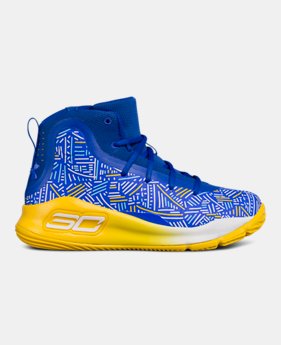 Pre-School UA Curry 4 Mid Basketball Shoes 2 Colors Available $79.99