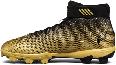 under armour black and gold baseball cleats