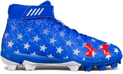 under armour red white and blue cleats