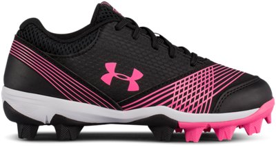 girls pink baseball cleats