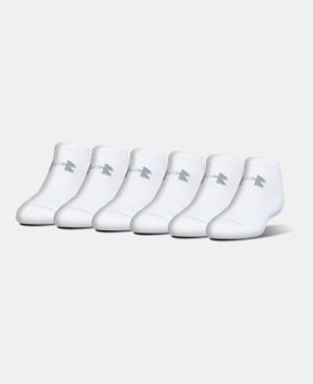 UA Charged Cotton® 2.0 No Show Socks – 6-Pack 2 Colors $19