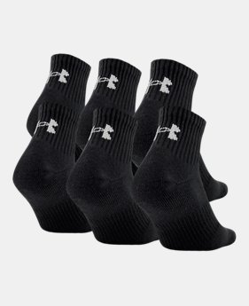 Best Seller UA Charged Cotton® 2.0 Quarter Length Socks – 6-Pack 2 Colors Available $13