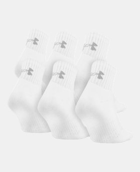 Best Seller UA Charged Cotton® 2.0 Quarter Length Socks – 6-Pack 1 Color $13