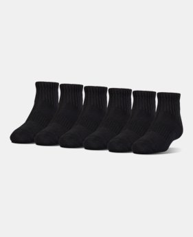 Kids' UA Charged Cotton® 2.0 Quarter Socks – 6-Pack 2 Colors $18.99 to $19