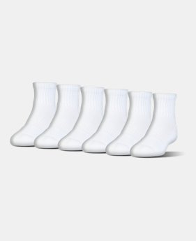Kids' UA Charged Cotton® 2.0 Quarter Socks – 6-Pack 1 Color Available $19