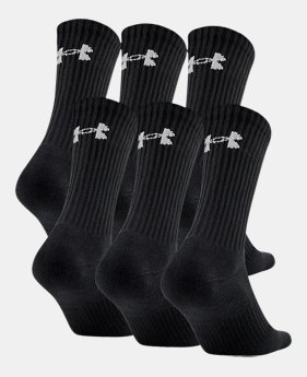 UA Charged Cotton® 2.0 Crew Socks – 6-Pack 2 Colors $29.99