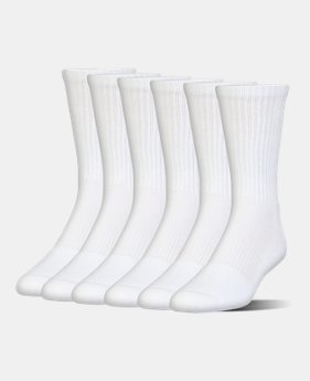 Best Seller UA Charged Cotton® 2.0 Crew Socks – 6-Pack 1 Color $19.99