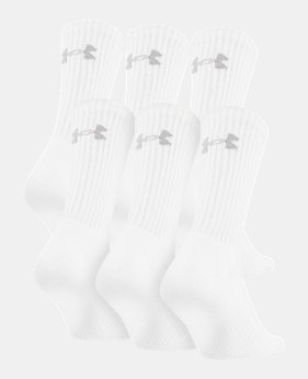 UA Charged Cotton® 2.0 Crew Socks – 6-Pack 2 Colors $29.99