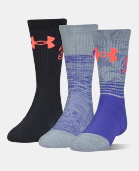 Boys' SC30 Phenom Crew Socks – 3-Pack 1 Color $24.99