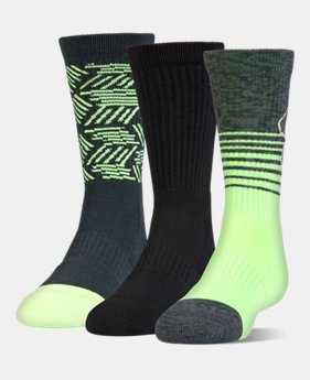Boys' SC30 Phenom 2.0 Crew Socks – 3-Pack 1 Color Available $19