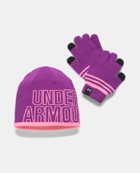 Girls' UA Beanie & Glove Combo Pack 1 Color $29.99