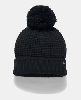 Women's UA Favorite Waffle Pom Beanie 1 Color Available $24.99