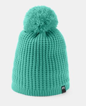 Women's UA Favorite Waffle Pom Beanie 1 Color Available $24.99
