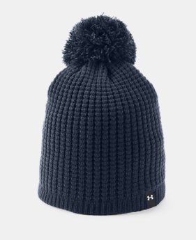 Women's UA Favorite Waffle Pom Beanie 3 Colors Available $24.99