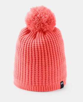 Women's UA Favorite Waffle Pom Beanie 1 Color Available $24.99