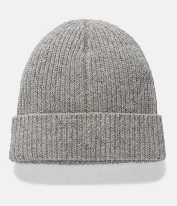 Women's UA Charged Wool Beanie, True Gray Heather,