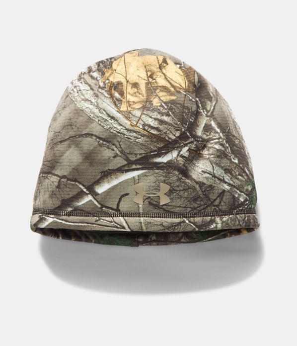 Women's UA Scent Control Storm Fleece Beanie, REALTREE AP-XTRA,
