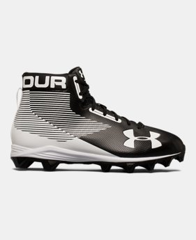 New Arrival Men's UA Hammer Mid Rubber Molded Wide Football Cleats 1 Color $49.99