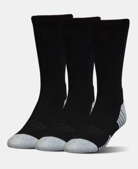 Kids' UA HeatGear® Tech Crew Socks – 3-Pack 1 Color Available $16