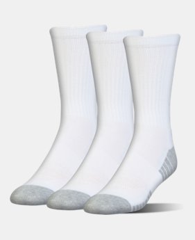Kids' UA HeatGear® Tech Crew Socks – 3-Pack 2 Colors $16