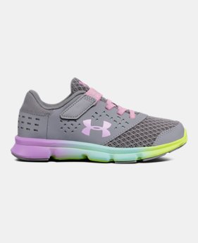 Girls' Pre-School UA Rave Prism Adjustable Closure Running Shoes 1 Color Available $47.99