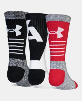 Youth UA Phenom 3.0 Crew – 3-Pack Socks 1 Color Available $18