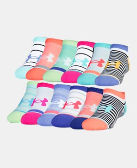 New Arrival Girls' UA Essential Mix Masters No Show Socks – 6-Pack 1 Color $18