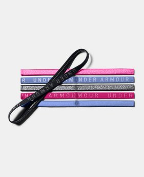 New Arrival Girls' UA Heathered Mini Headbands - 6 Pack 3 Colors Available $15