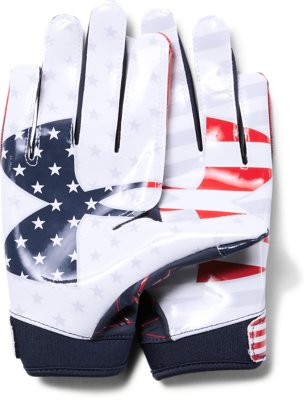 under armour american flag football gloves