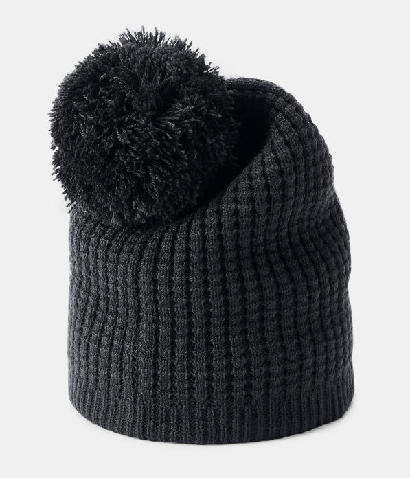 Women's UA Stars & Stripes Pom Beanie, ECLIPSE NAVY,