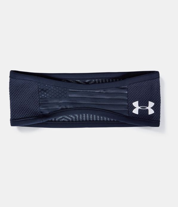 Women's UA Stars & Stripes Fleece Band, Midnight Navy,