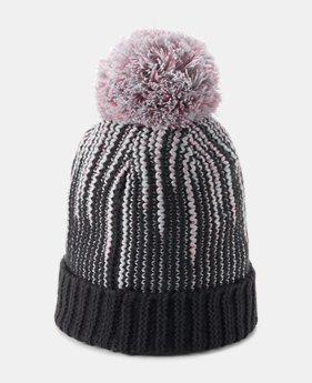 Girls' UA Infinity Pom Beanie 3 Colors Available $25