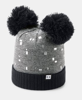 New Arrival Girls' UA Double Pom Beanie 3 Colors Available $25