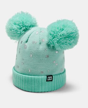 New Arrival Girls' UA Double Pom Beanie 1 Color Available $25