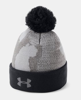 Boy's UA Pom Beanie 1 Color Available $25