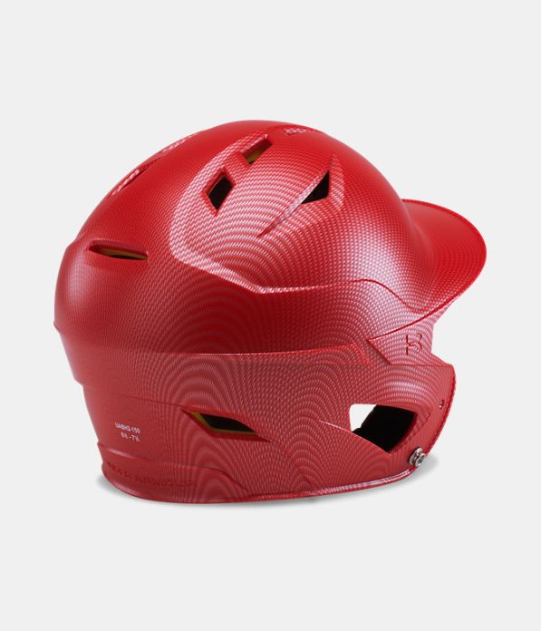 Men's UA Converge Batting Helmet Carbon Tech, Red,