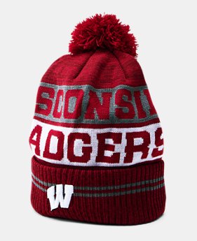 New Arrival Men's Wisconsin UA Pom Beanie 1 Color $34.99