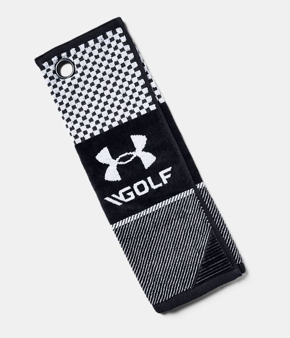 Under Armour Bag Golf Towel, Black//Steel, One Size Fits All