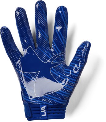 red white and blue under armour football gloves