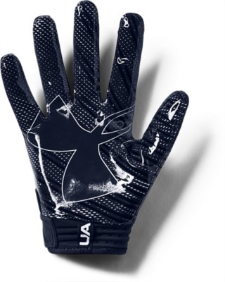 Details about   Under Armour Men's Spotlight Receiver Gloves “Glue Grip” XL Black/Silver 