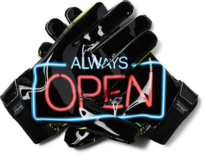 under armour always open gloves