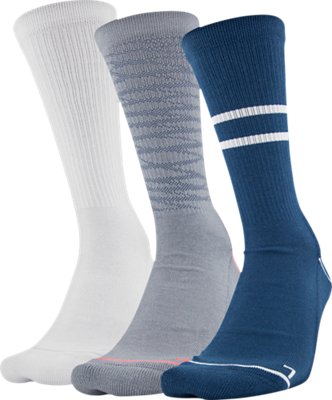 UA Phenom Crew Novelty – 3-Pack Socks 