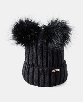 Women's UA LV Cortina Double Pom Beanie 0 Color Available $0