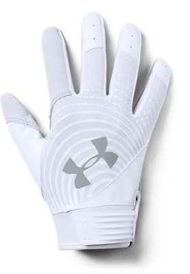 all white under armour batting gloves