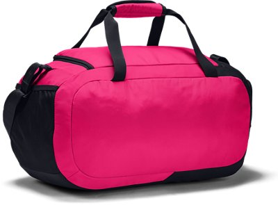 small pink duffle bag