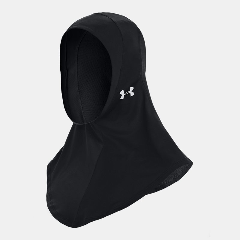hijab de sport under armour pour femme noir / noir / argent m/l